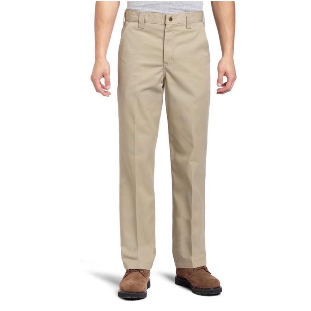 Carhartt Mens Tan Work Khaki Chino Pants Straight Leg 34x30 B290 DES
